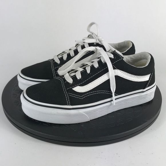 Vans Shoes - Vans Old Skool Black/White Suede Athletic Skate Shoes Women’s Size 5.5